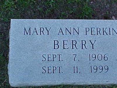 Mary Ann Perkins Berry on Sysoon