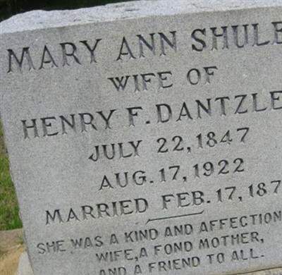 Mary Ann Shuler Dantzler on Sysoon