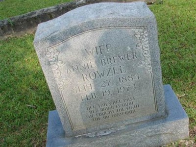 Mary Annie Brewer Rowzee on Sysoon