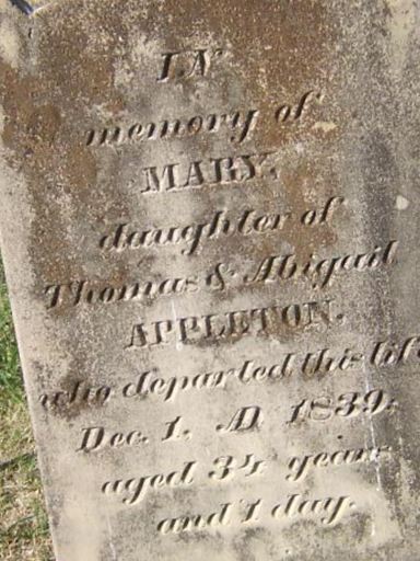 Mary Appleton on Sysoon