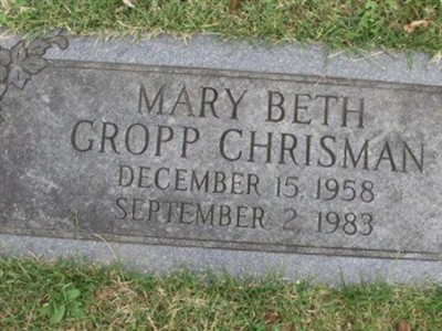 Mary Beth Gropp Chrisman on Sysoon