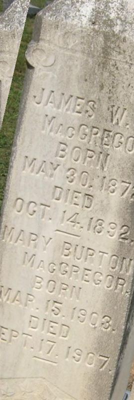 Mary Burton MacGregor on Sysoon