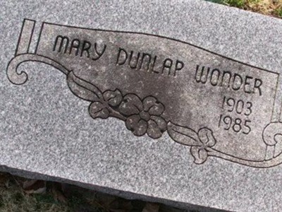 Mary Dunlap Wonder on Sysoon