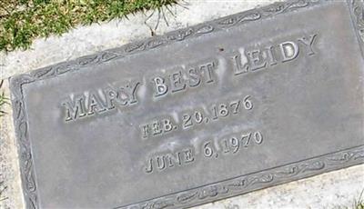 Mary E. Best Leidy on Sysoon