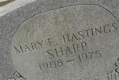 Mary E. Hastings Sharp on Sysoon