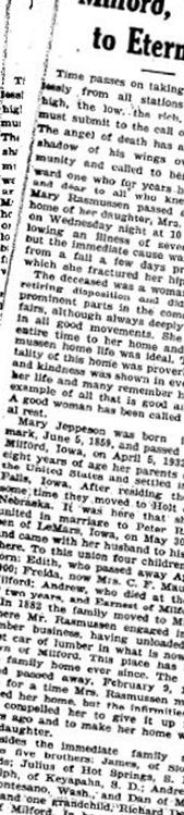 Mary E Jeppeson Rasmussen on Sysoon