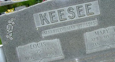 Mary Elizabeth Backus Keesee on Sysoon