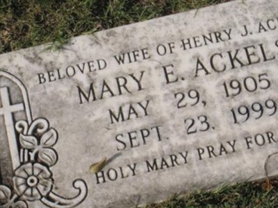 Mary Ellen Abraham Ackels on Sysoon