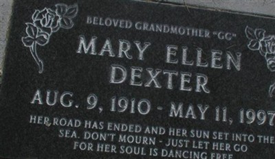 Mary Ellen Howe Dexter on Sysoon