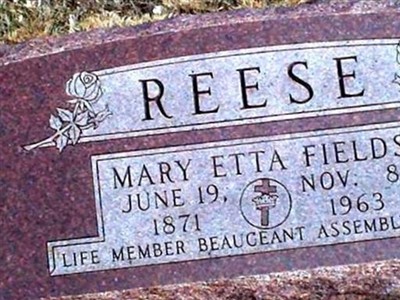 Mary Etta Fields Reese on Sysoon