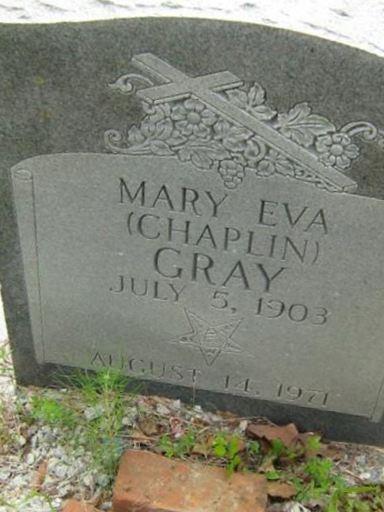 Mary Eva Chaplin Gray on Sysoon