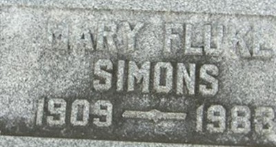 Mary Fluke Harkness Simons on Sysoon