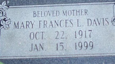 Mary Frances L. Davis on Sysoon