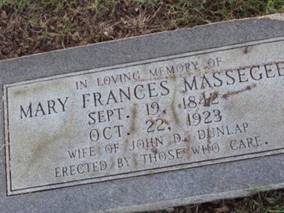 Mary Frances Massegee Dunlap on Sysoon