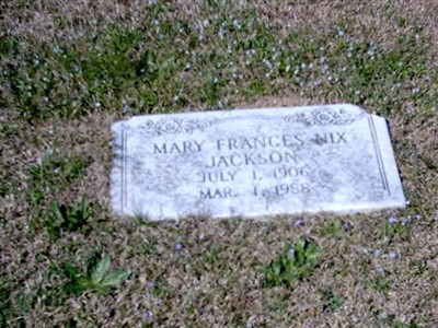 Mary Frances Nix Jackson on Sysoon