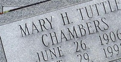 Mary H. Tuttle Chambers on Sysoon