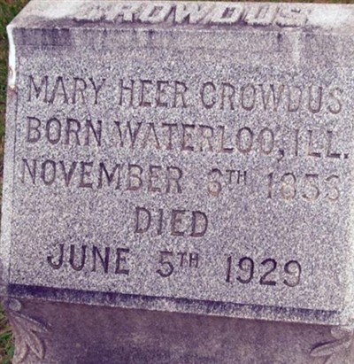Mary Heer Crowdus on Sysoon