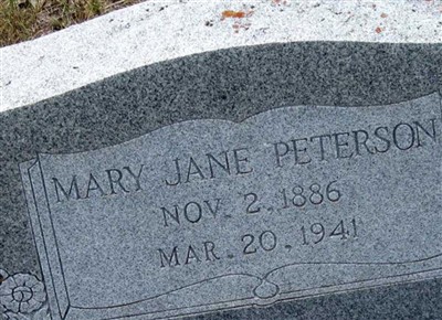 Mary Jane Rutter Peterson on Sysoon