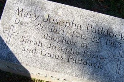 Mary Josepha Paddock on Sysoon