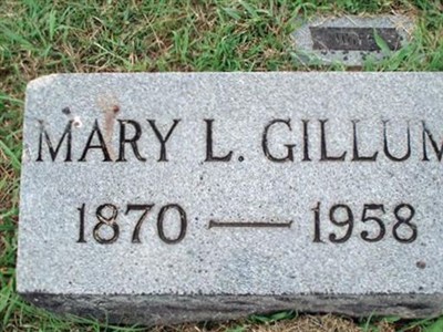 Mary L Gillum on Sysoon