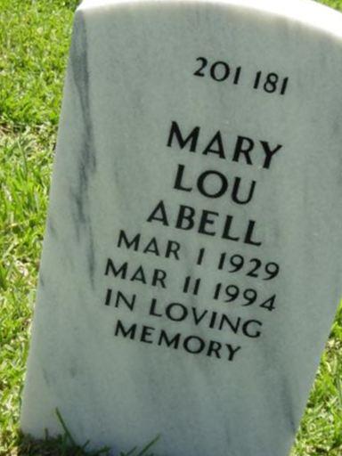Mary Lou Abell on Sysoon