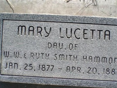 Mary Lucetta Hammond on Sysoon