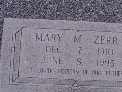 Mary Magdalene Cornelius Zerr on Sysoon