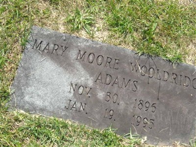 Mary Moore Wooldridge Adams on Sysoon