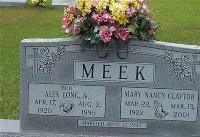 Mary Nancy Claytor Meek on Sysoon