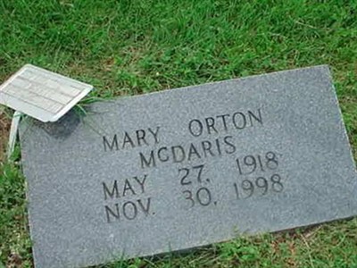 Mary Orton McDaris on Sysoon