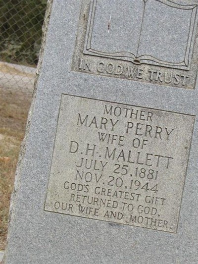 Mary Perry Mallett on Sysoon