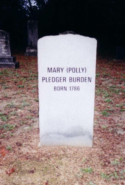 Mary Polly Pledger Burden on Sysoon