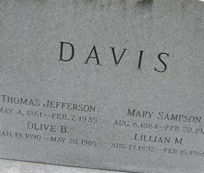 Mary Rebecca Sampson Davis on Sysoon