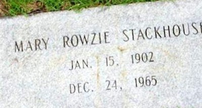 Mary Rowzie Stackhouse on Sysoon