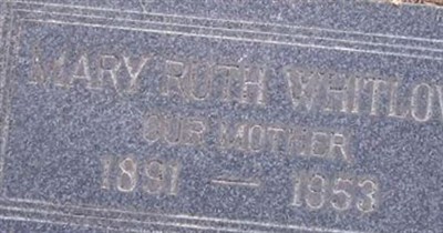 Mary Ruth Hale Whitlow on Sysoon