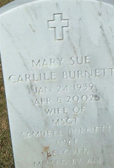 Mary Sue Carlile Burnett on Sysoon