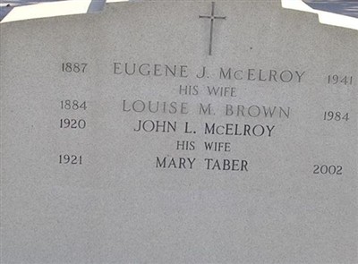 Mary Taber McElroy on Sysoon