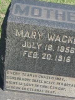 Mary Wacker on Sysoon