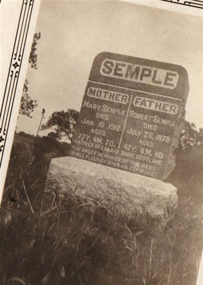 Mary Weir Wyper Semple on Sysoon