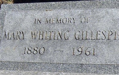 Mary Whiting Gillespie on Sysoon