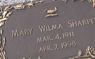 Mary Wilma Stoner Sharpe on Sysoon