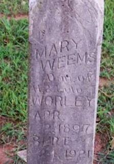 Mary Worley Weems on Sysoon