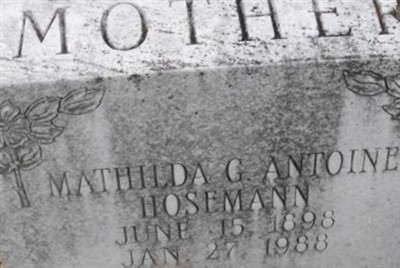 Mathilda G. Antoine Hosemann on Sysoon