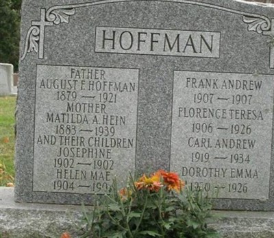Matilda A. Hein Hoffman on Sysoon