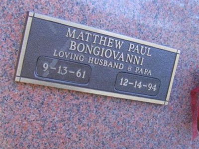Matthew Paul Bongiovanni on Sysoon