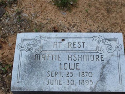 Mattie Ashmore Lowe on Sysoon