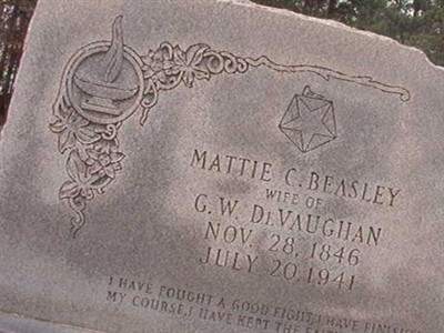 Mattie C Beasley DeVaughan on Sysoon