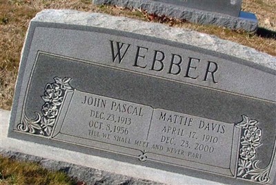Mattie Davis Webber on Sysoon