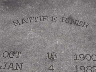 Mattie E. Riner on Sysoon