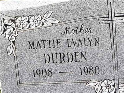 Mattie Evalyn Durden on Sysoon